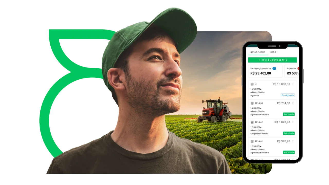 Produtor usando o Aegro para gerenciar sua fazenda.