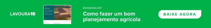 imagem consiste em um banner digital promocional com um fundo verde sólido, cor frequentemente associada ao agronegócio. No