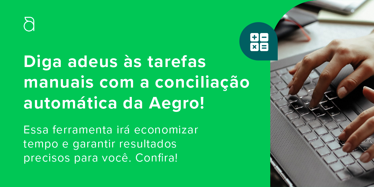 Banner promocional do software de gestão rural Aegro, destacando a conciliação automática para otimizar a gestão financeira.
