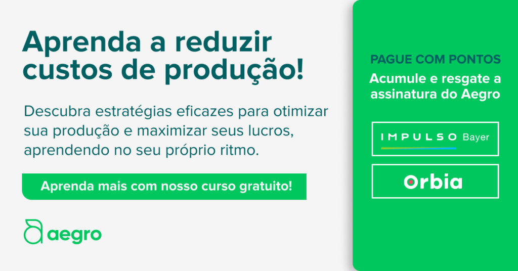 banner promocional da Aegro, dividido em duas seções. A seção principal, à esquerda, com fundo cinza claro, anu