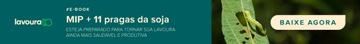 banner digital promocional para um e-book sobre agricultura, especificamente focado na cultura da soja. O desig