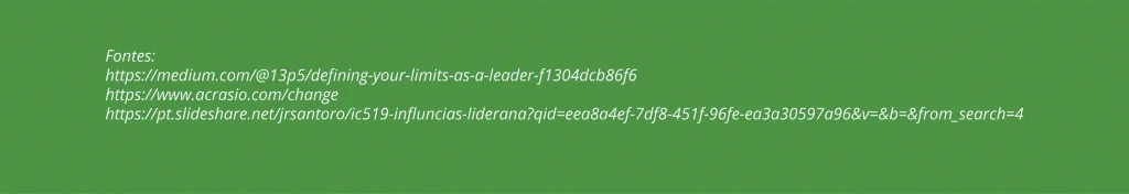fundo verde sólido, sobre o qual está um texto em branco. O texto consiste em um título, ‘Fontes:’, seg