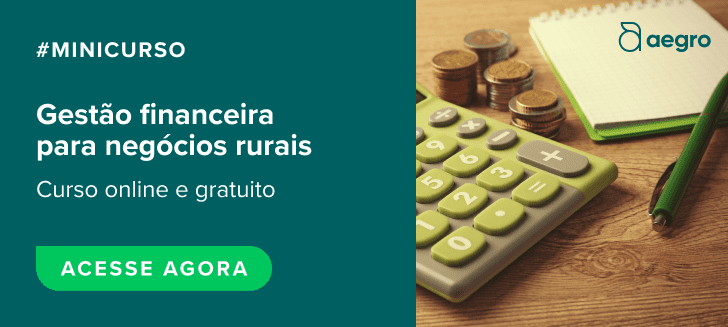 banner publicitário para um minicurso online e gratuito sobre ‘Gestão financeira para negócios rurais’, ofereci