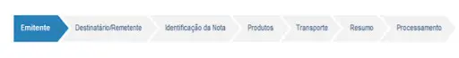 componente de interface de usuário, especificamente uma barra de progresso ou um ‘wizard’ de passo a passo,