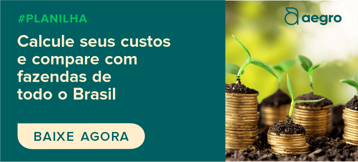 banner promocional da Aegro, dividido em duas seções. À esquerda, sobre um fundo verde-escuro, há um texto clar