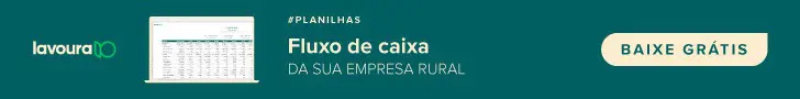 banner promocional com fundo verde-escuro, projetado para atrair produtores rurais. No lado esquerdo, apresenta
