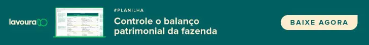 banner promocional digital com um fundo verde-azulado escuro. No lado esquerdo, apresenta o logotipo ’lavoura I