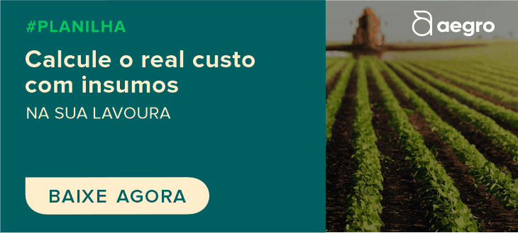 material de marketing digital da Aegro, dividida em duas seções. À esquerda, sobre um fundo verde-escuro, há um