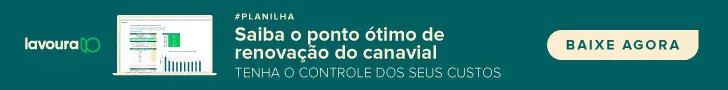 banner publicitário digital com fundo verde-escuro. No lado esquerdo, apresenta o logo ’lavoura IO’ e a ilustra
